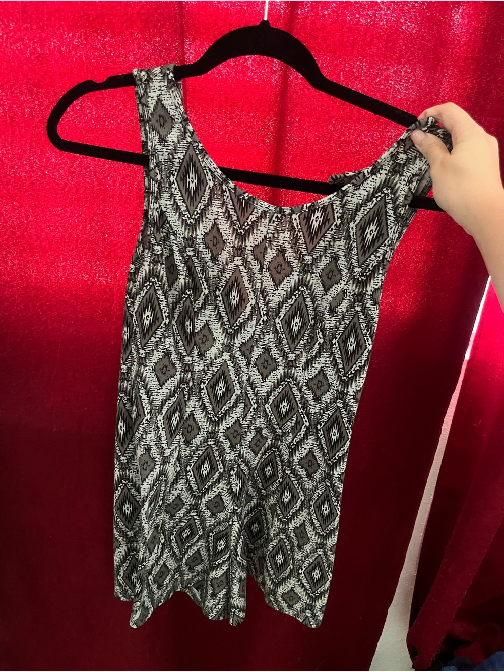 Black & White Geometric Print Jumpsuit